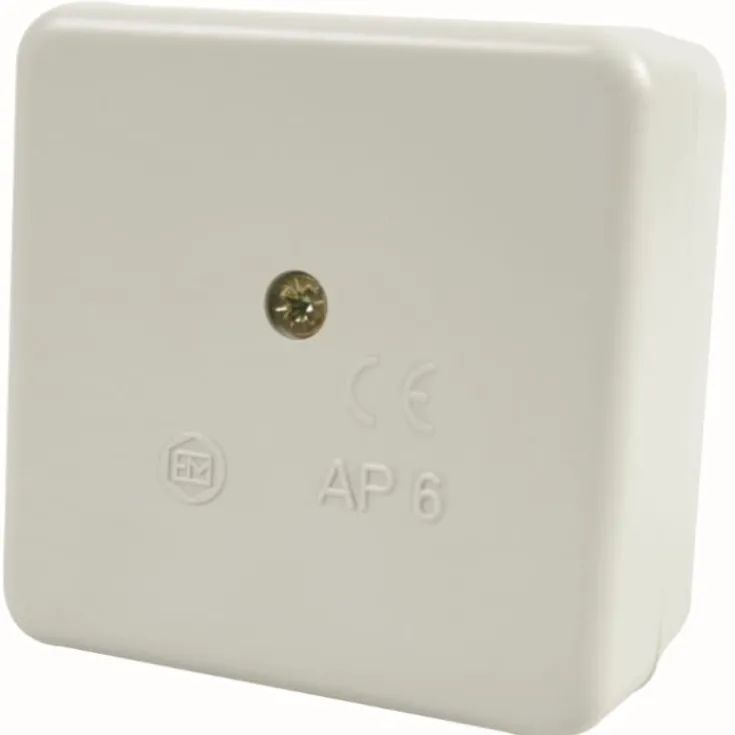 Outlet AP6 forgreningsdåse, 60x60x29 mm, Samledåser