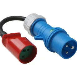 Best Adaptor Blå CEE han til DK M/J Industrimateriel|Cee Adaptere & Forgrenere
