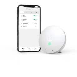 Online Wave Mini, måling af luftkvalitet og skimmelsvamp, hvid Airthings|Vejrstationer & Regnmålere