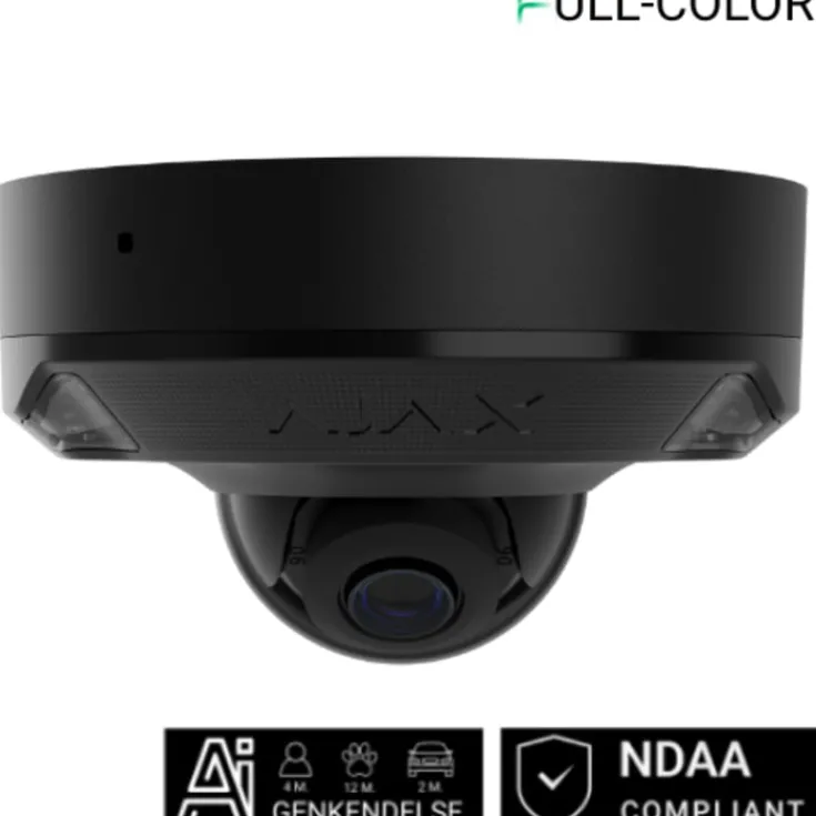 Outlet Dome overvågningskamera, 8MP, 2,8 mm, sort Alarmsystemer & Tyverisikring