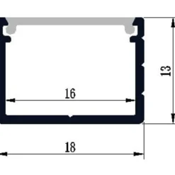 Outlet All Light aluprofil 1813, påbygning, 2 meter Led Skinner