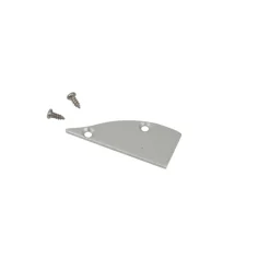 Online endestykke, uden hul, 8x17,1 mm, aluminium Led Skinner