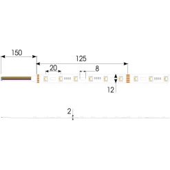 Sale Z-Cell LED strip, farvet + hvidt lys, 3000K, Led Strips