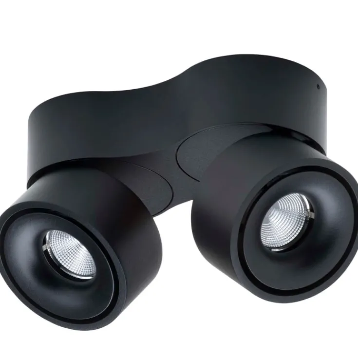 Online Easy Double spotlampe, sideudgang, sort Antidark