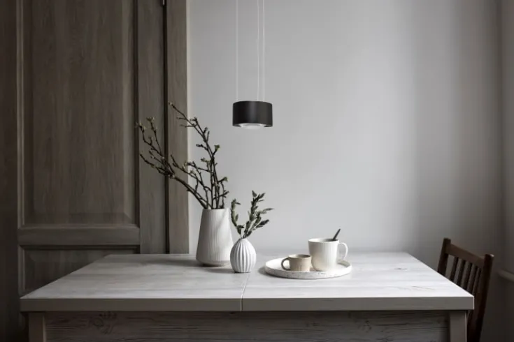 Hot Easy Lens pendel, justerbar lysfarve, sort Antidark|Loftlamper
