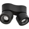 Online Easy Mini Double spotlampe, sideudgang, sort Antidark