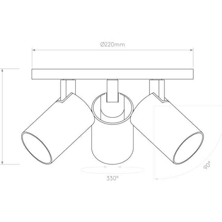 Outlet Astro Ascoli Triple Round spotlampe, 3 spots, Tilbud|Indendørs Belysning