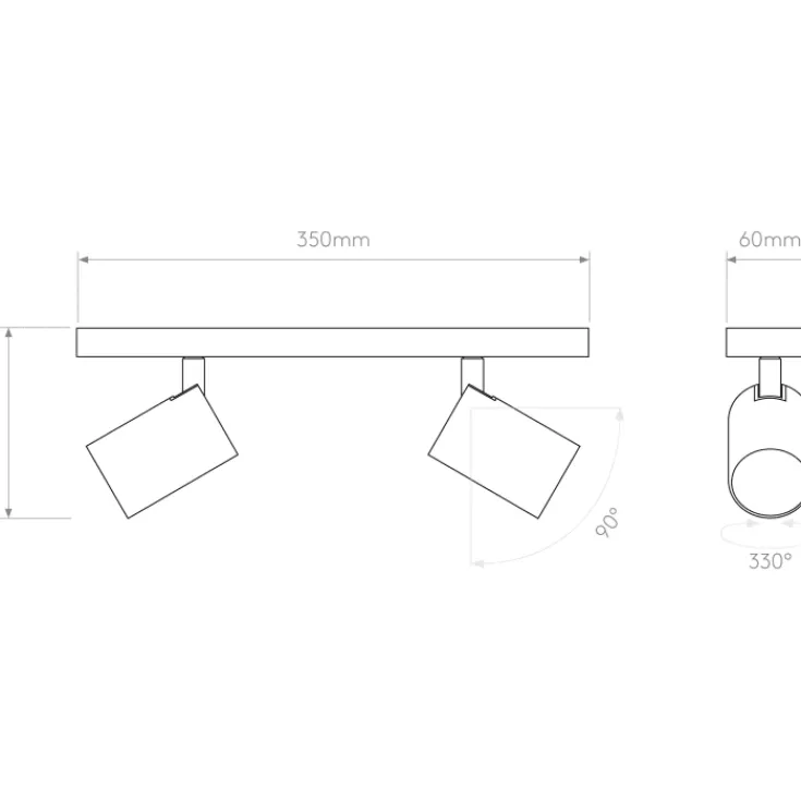 Astro Ascoli Twin spotlampe, 2 spots, Loftlamper|Indendørs Belysning