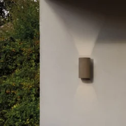 Clearance Astro Dunbar udendørs væglampe, beton, H16 cm Tilbud