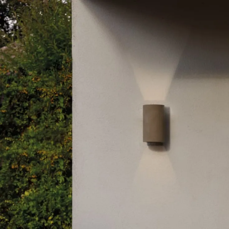 Clearance Astro Dunbar udendørs væglampe, beton, H16 cm Tilbud