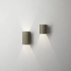 Clearance Astro Dunbar udendørs væglampe, beton, H16 cm Tilbud