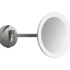 Hot Astro Mascali makeup spejl med lys, Ø21,5 cm, krom Spejle Med Lys