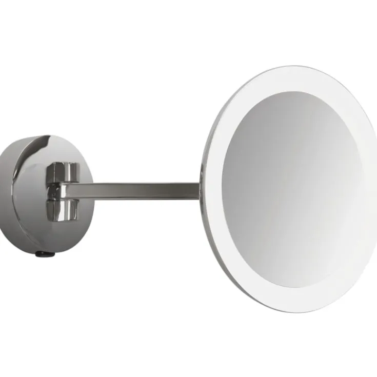 Hot Astro Mascali makeup spejl med lys, Ø21,5 cm, krom Spejle Med Lys