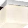 Discount Astro Sabina Square påbygningslampe, krom/hvid Loftlamper