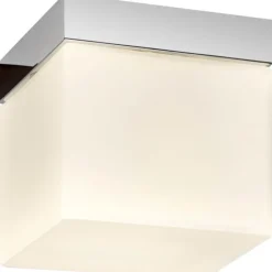Discount Astro Sabina Square påbygningslampe, krom/hvid Loftlamper