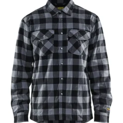 Hot 3225 foret skovmandsskjorte, grå/sort, str. 4XL Trøjer, Hoodies Og Sweatshirts