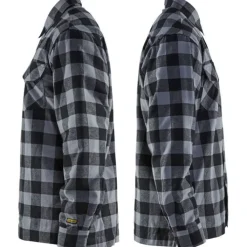 Hot 3225 foret skovmandsskjorte, grå/sort, str. 4XL Trøjer, Hoodies Og Sweatshirts