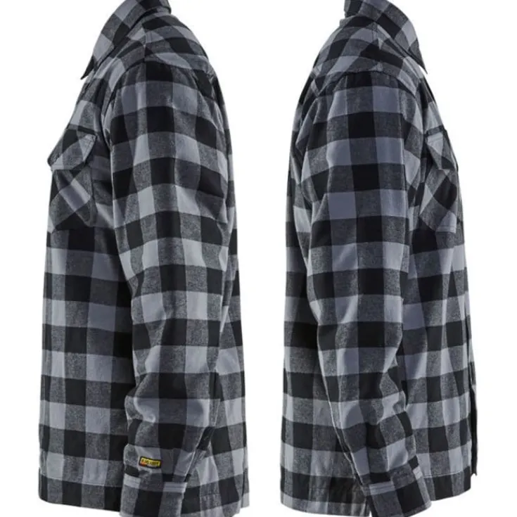 Hot 3225 foret skovmandsskjorte, grå/sort, str. 4XL Trøjer, Hoodies Og Sweatshirts