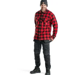 Sale 3225 foret skovmandsskjorte, rød/sort, str. L Trøjer, Hoodies Og Sweatshirts