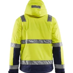 Clearance Hi-Vis vinterjakke, hi-vis gul/marine, str. 3XL Jakker & Veste