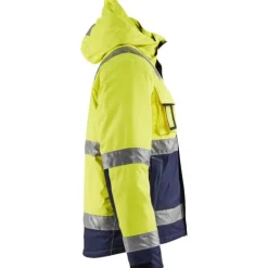 Clearance Hi-Vis vinterjakke, hi-vis gul/marine, str. 4XL Jakker & Veste