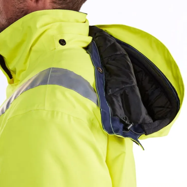 Best Hi-Vis vinterjakke, hi-vis gul/marine, str. S Jakker & Veste