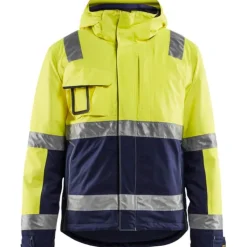 Hi-Vis vinterjakke, hi-vis gul/marine, str. XS Jakker & Veste