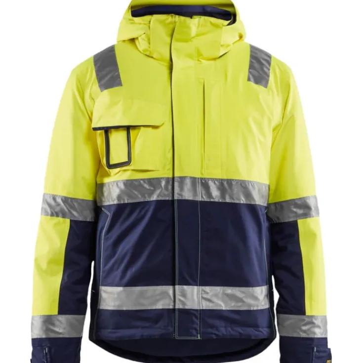 Hi-Vis vinterjakke, hi-vis gul/marine, str. XS Jakker & Veste