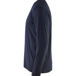 Clearance 35001 langærmet t-shirt, mørk marineblå, str. 4XL T-Shirts & Poloshirts