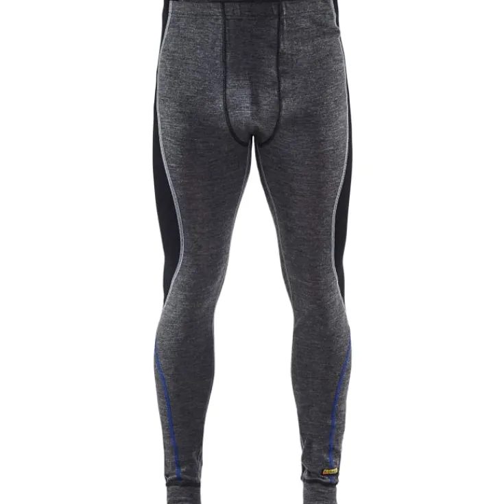 Best 1849 termounderbukser i merinould, grå/sort, str. 4XL Undertøj