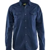 3297 Twill skjorte, marineblå, str. S Trøjer, Hoodies Og Sweatshirts