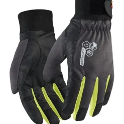 New 2876 vinterhandsker, med touch, grå/hi-vis gul, str. 10 Handsker