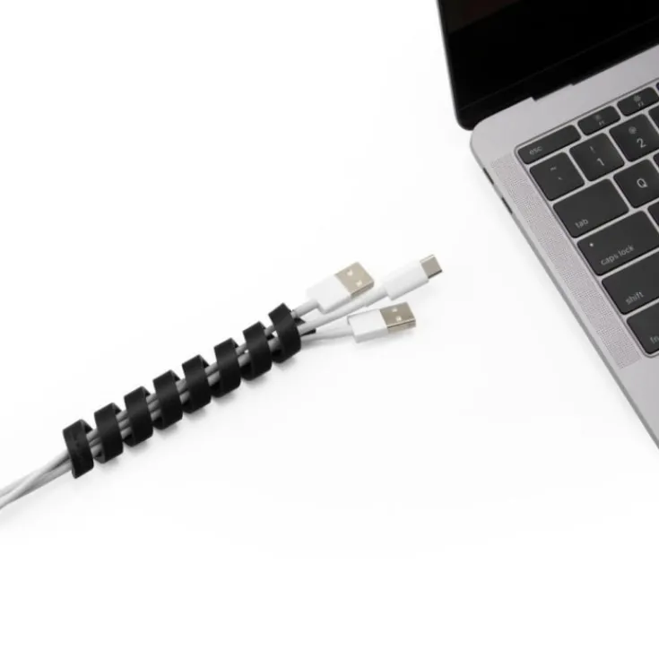 Hot Cablecoil kabelbekytter, sort - 4 stk Mobil, Pc & Data