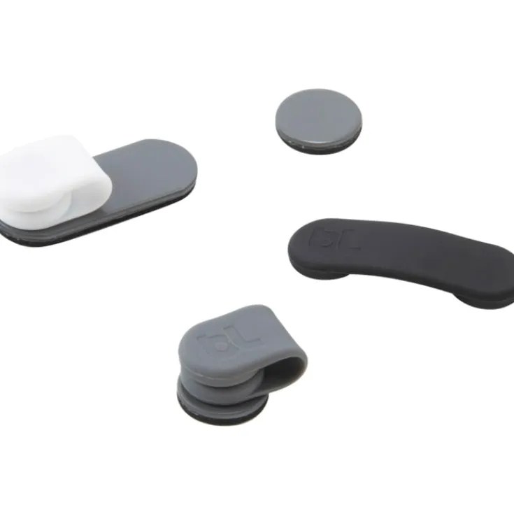 Magdrop kabelholder, magnet, grå - 3 stk Mobil, Pc & Data