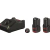 Hot oplader og 2x12V batterier, 3,0Ah Batterier & Opladere