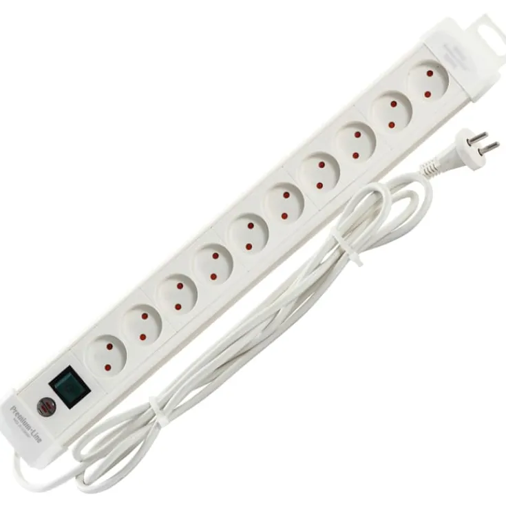 Discount stikdåse med 10 udtag, 3M ledning + afb Stikdåser