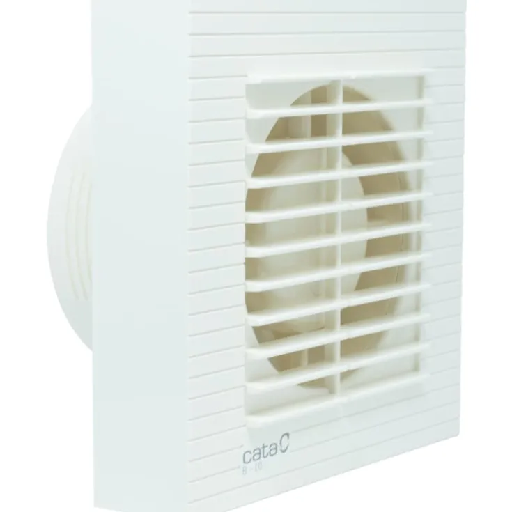 Outlet B10 badventilator, timer, Ø100 mm, hvid Badeværelsesventilatorer