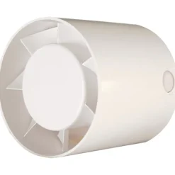Online rørbadventilator, Ø100 mm, hvid Badeværelsesventilatorer