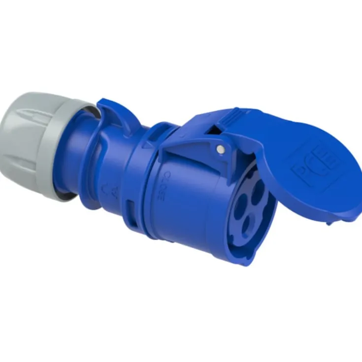 CEE forlængerled 2P+J 16A Industrimateriel|Cee Stikpropper