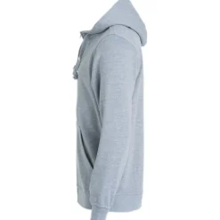 Hot Basic hoodie med lynlås, gråmeleret, str. L Trøjer, Hoodies Og Sweatshirts