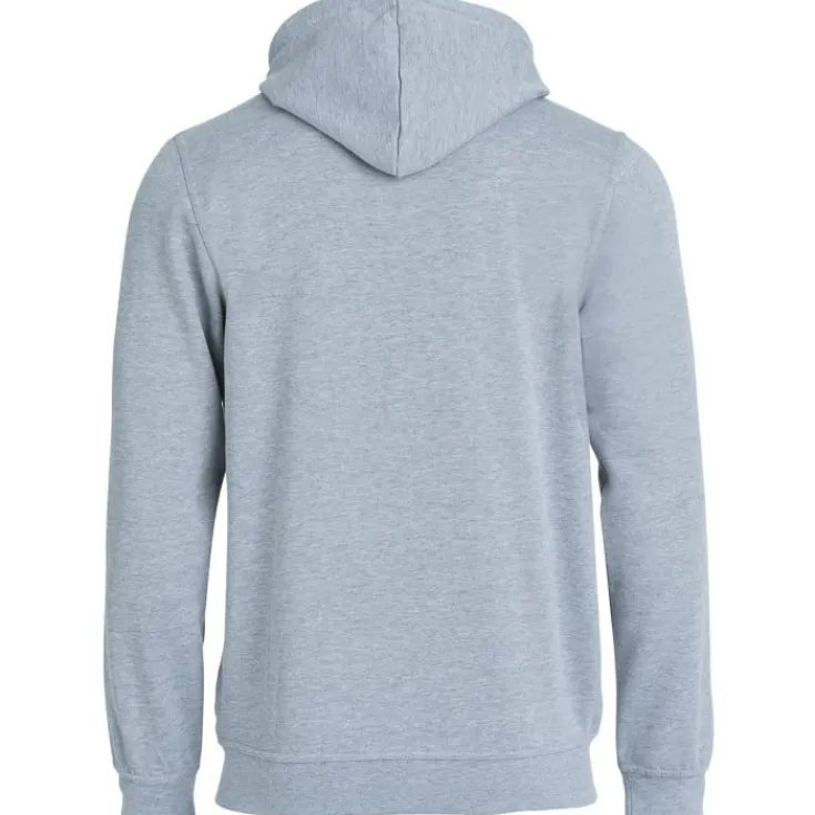 Hot Basic hoodie med lynlås, gråmeleret, str. L Trøjer, Hoodies Og Sweatshirts