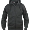 Best Basic hoodie med lynlås, koksgrå, str. L Trøjer, Hoodies Og Sweatshirts