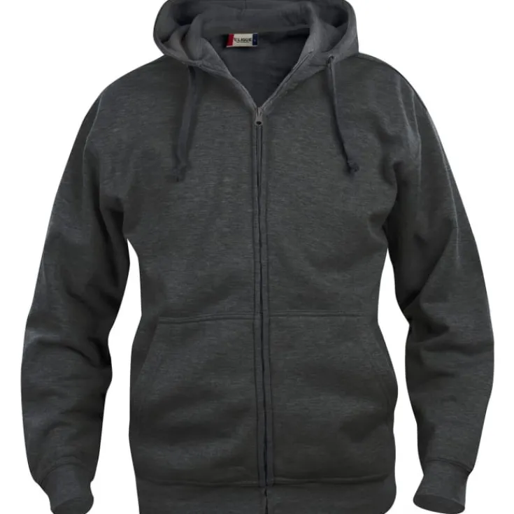 Best Basic hoodie med lynlås, koksgrå, str. L Trøjer, Hoodies Og Sweatshirts