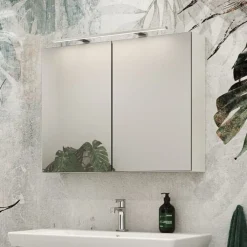 Outlet Mido+ Libra spejllampe, krom, Spejllamper