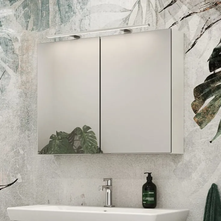 Outlet Mido+ Libra spejllampe, krom, Spejllamper