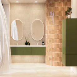 Online You Moon spejl med lys, 105x60 cm, mat Spejle Med Lys
