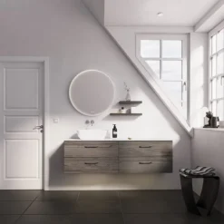 New You Moon spejl med lys, mat hvid, Spejle Med Lys