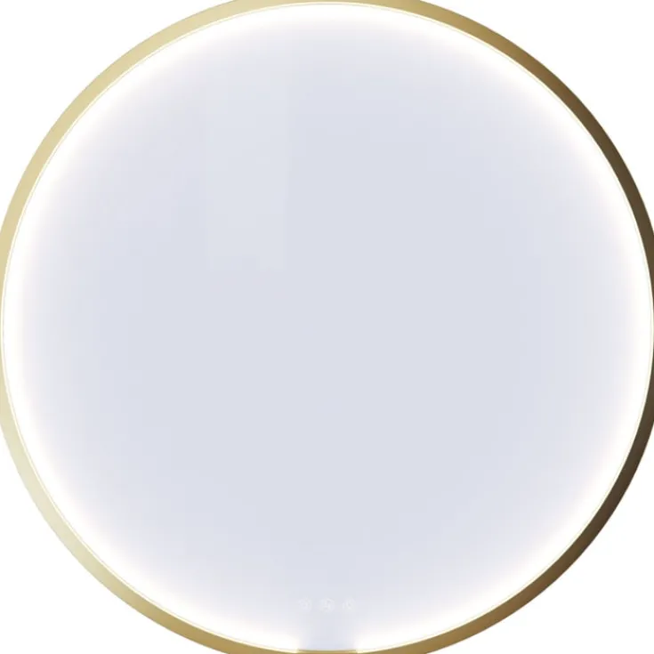 Clearance You Moon spejl med lys, messing, Spejle Med Lys
