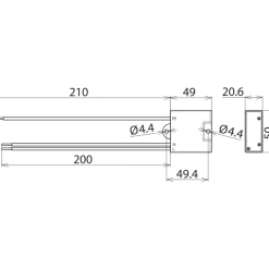 Outlet DehnCord L transientbeskyttelse for LED belysning type 2, 2P, 5kA Tavletilbehør