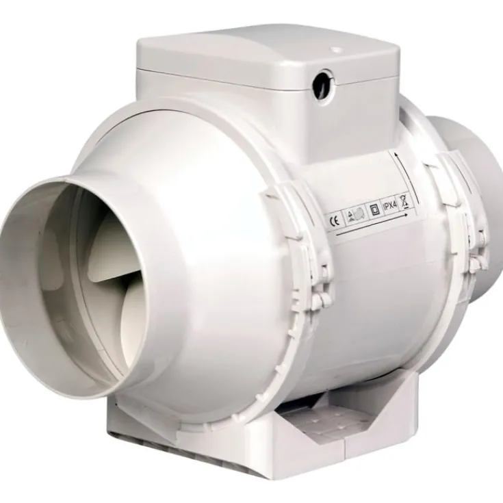 Clearance EL125TT kanalventilator, Ø125 mm, hvid Duka|Badeværelsesventilatorer